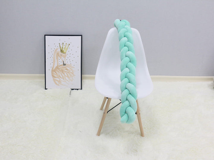 Baby Bumper Ademend Katoenmix Veilig Stijlvol 200-400 cm Naturel Zand Oudroze Grijsblauw Saliegroen 24