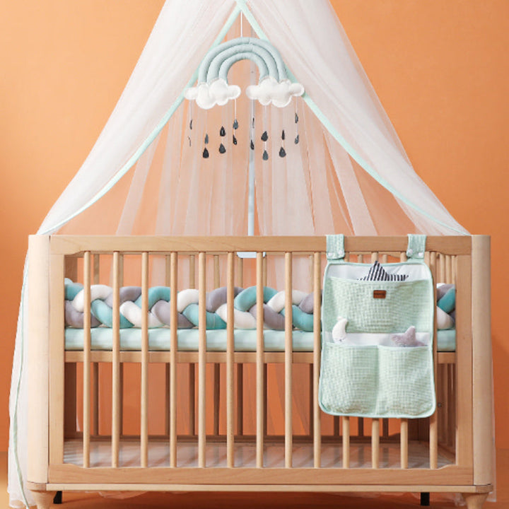 Baby Bumper Ademend Katoenmix Veilig Stijlvol 200-400 cm Naturel Zand Oudroze Grijsblauw Saliegroen 5