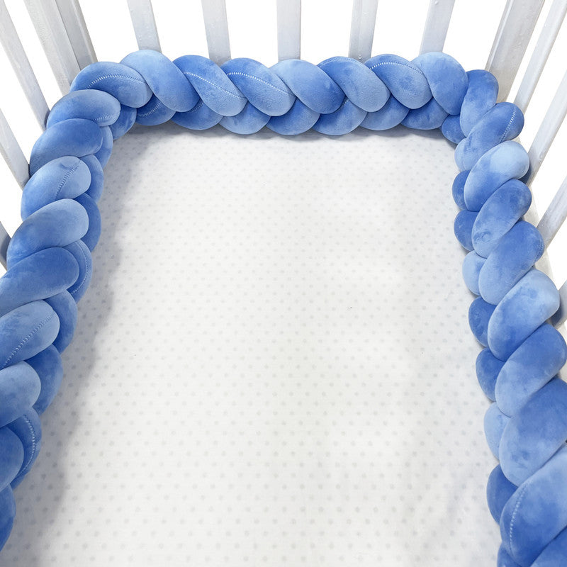 Baby Bumper Ademend Katoenmix Veilig Stijlvol 200-400 cm Naturel Zand Oudroze Grijsblauw Saliegroen 8