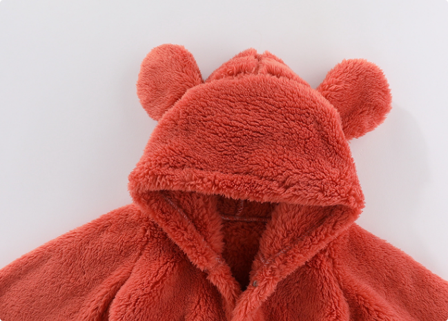 Baby Fleece Romper Met Capuchon Warm Polyester Voor Newborn Kleding Babykleding 7