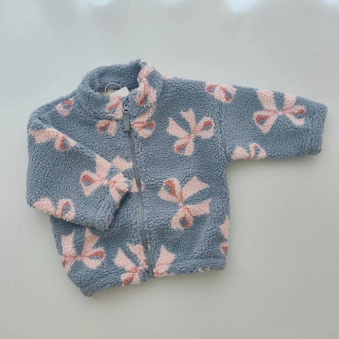 Baby Girl Jacket Cartoon Dinosaur Soft Lambswool Coat for 1-9 Years 2