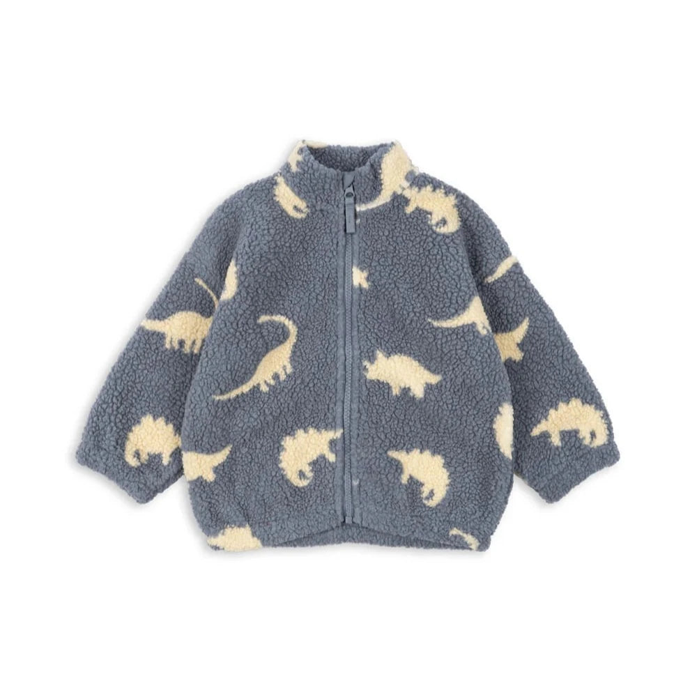 Baby Girl Jacket Cartoon Dinosaur Soft Lambswool Coat for 1-9 Years 5