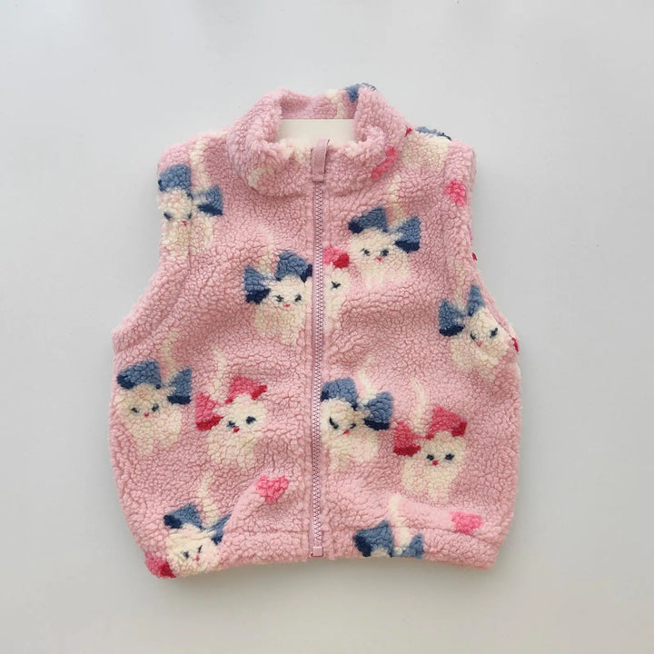 Baby Girl Jacket Cartoon Dinosaur Soft Lambswool Coat for 1-9 Years 8