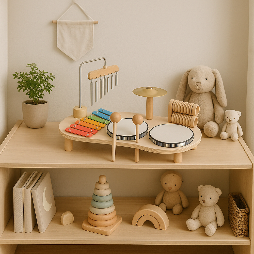 Baby Muziekset Educatief Multifunctioneel Veilig Kunststof Met Diverse Instrumenten 1