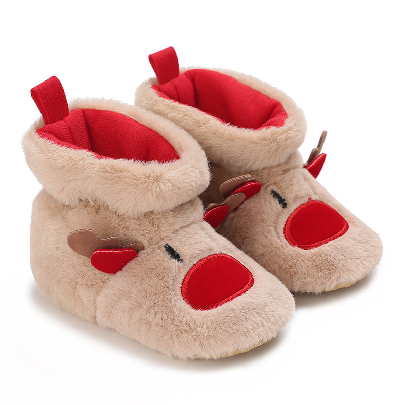 Baby Pantoffels Antislip Warm Katoen Kerst Comfortabel 0