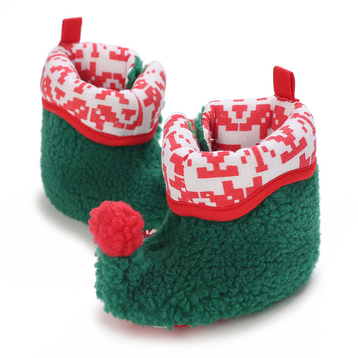 Baby Pantoffels Antislip Warm Katoen Kerst Comfortabel 12