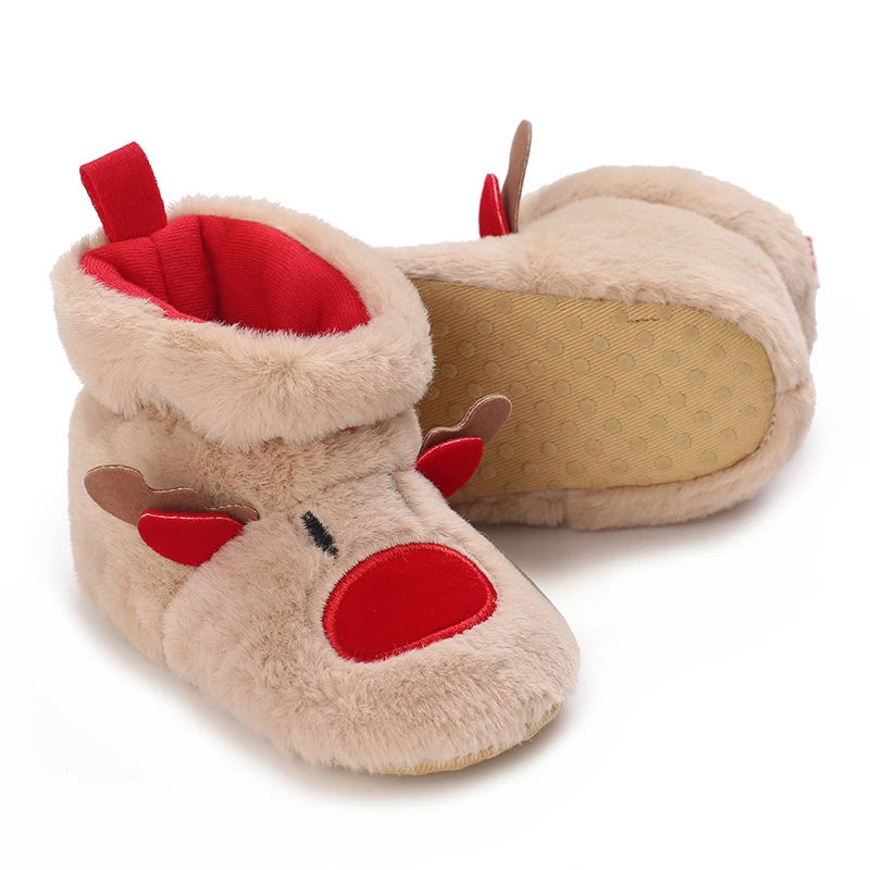 Baby Pantoffels Antislip Warm Katoen Kerst Comfortabel 2