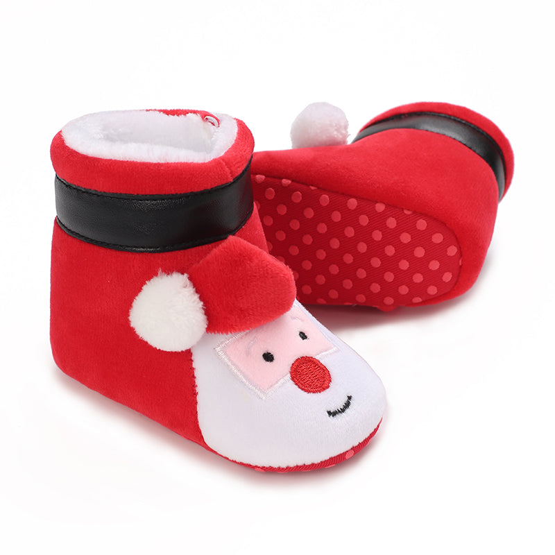 Baby Pantoffels Antislip Warm Katoen Kerst Comfortabel 20