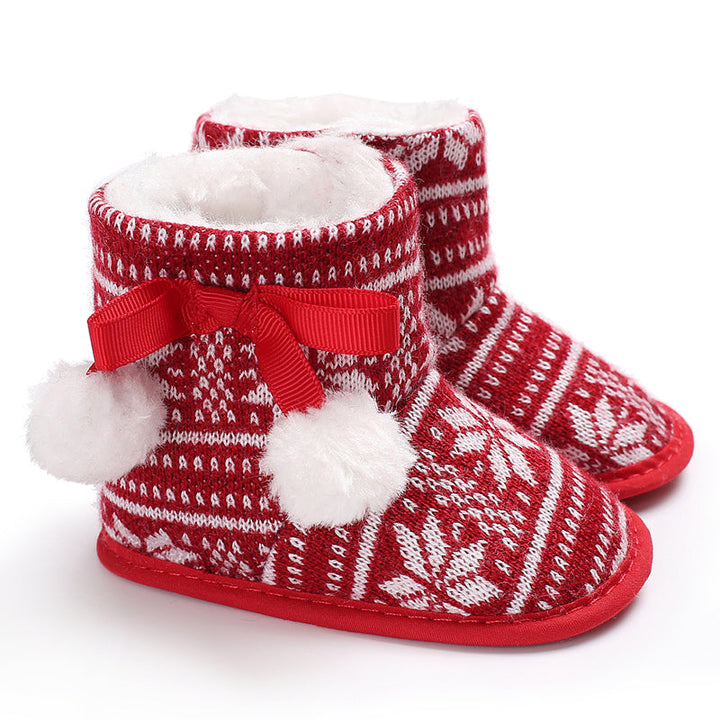 Baby Pantoffels Antislip Warm Katoen Kerst Comfortabel 22