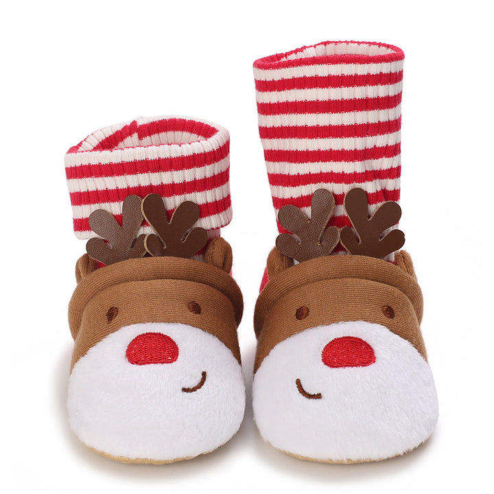 Baby Pantoffels Antislip Warm Katoen Kerst Comfortabel 27
