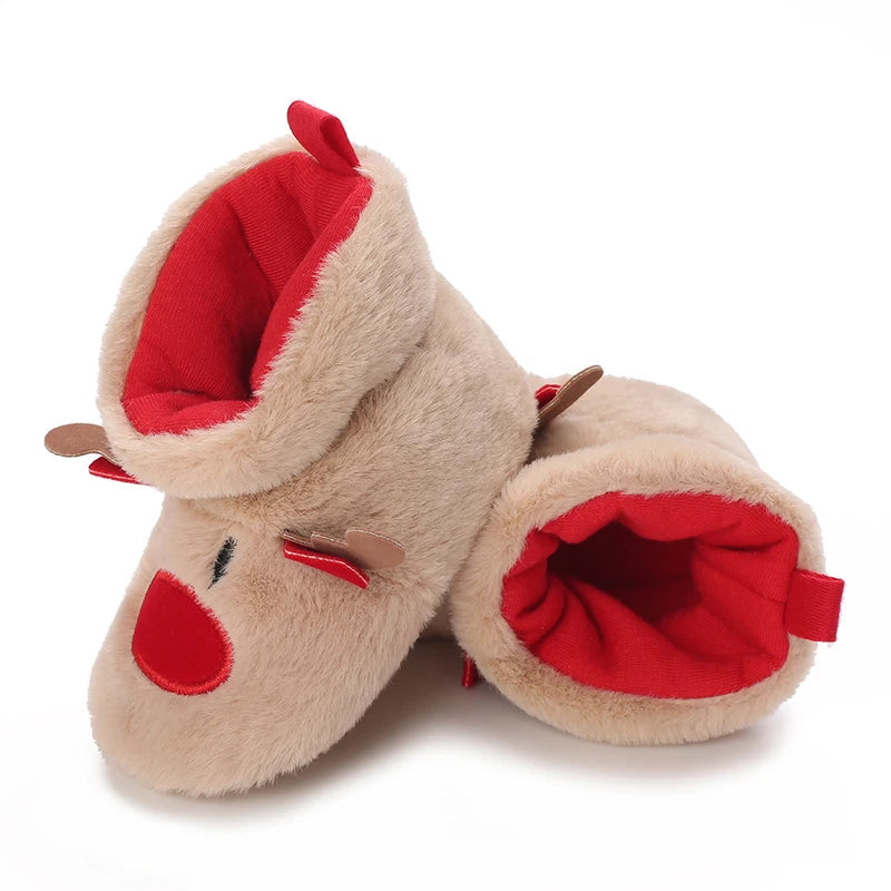 Baby Pantoffels Antislip Warm Katoen Kerst Comfortabel 3