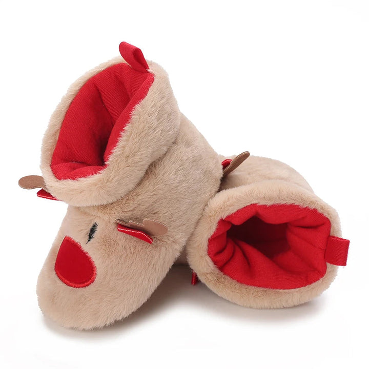 Baby Pantoffels Antislip Warm Katoen Kerst Comfortabel 3