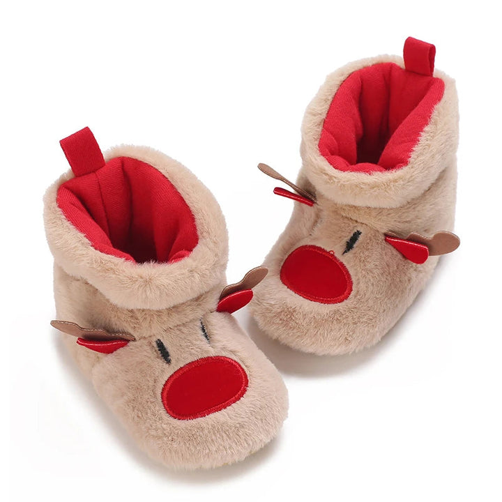 Baby Pantoffels Antislip Warm Katoen Kerst Comfortabel 4