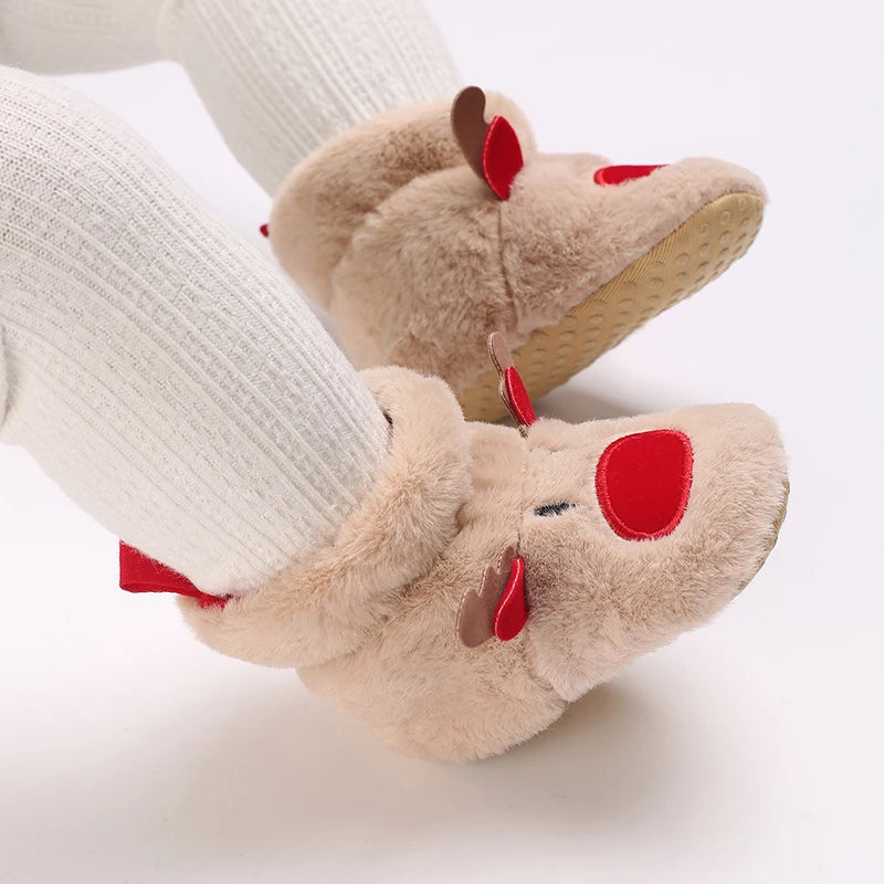 Baby Pantoffels Antislip Warm Katoen Kerst Comfortabel 6
