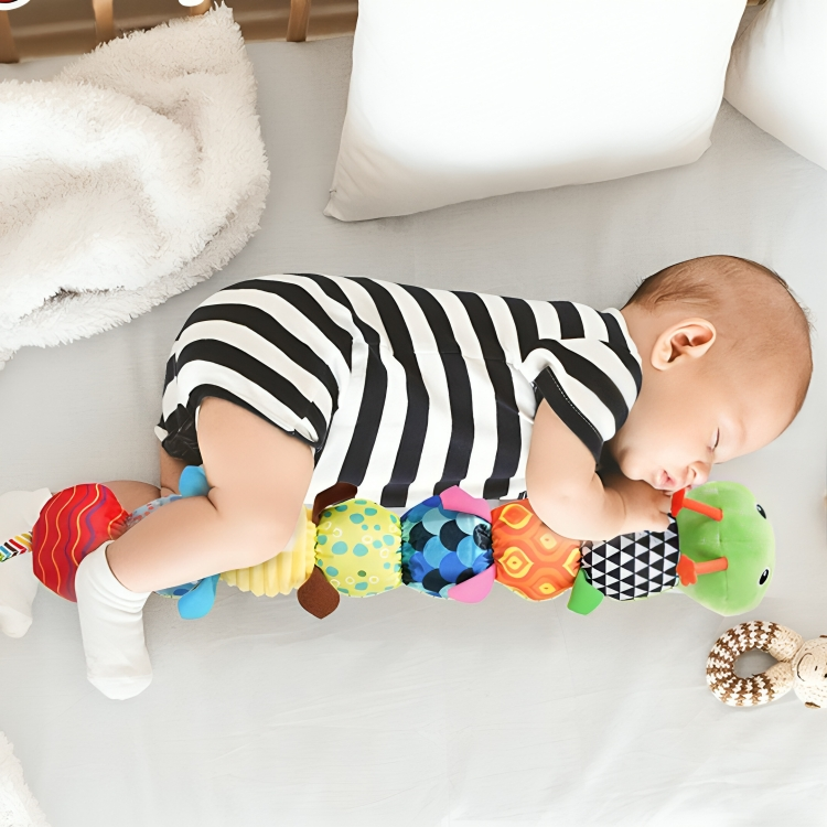 Baby Sensory Toy Musical Caterpillar Soft Plush Fabric for Infants 4