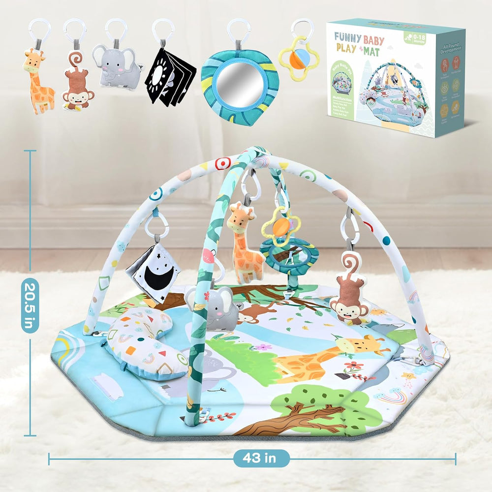 Baby Speelkleed 8-in-1 Multifunctioneel Zacht Ademend Textiel met 6 Afneembare Speeltjes 1