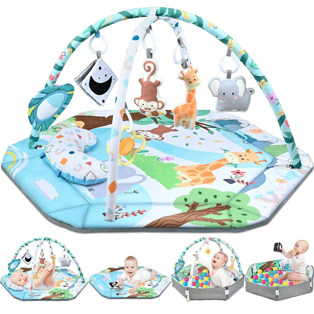 <div>
  <h1>8-in-1 Baby Play Mat - Soft, Breathable, and Multifunctional with 6 Removable Toys</h1>
  <p>This awesome 8-in-1 baby play mat is super soft and breathable, making playtime comfy and fun! It comes with 6 removable toys that keep your little one entertained for hours. Perfect for tummy time, playtime, and everything in between!</p>
</div>