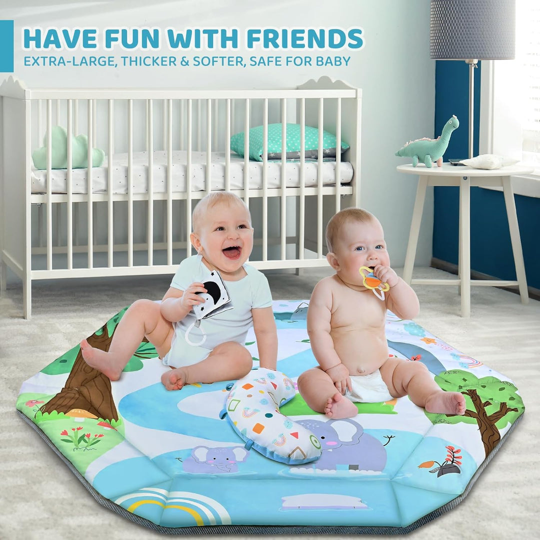 Baby Speelkleed 8-in-1 Multifunctioneel Zacht Ademend Textiel met 6 Afneembare Speeltjes 5
