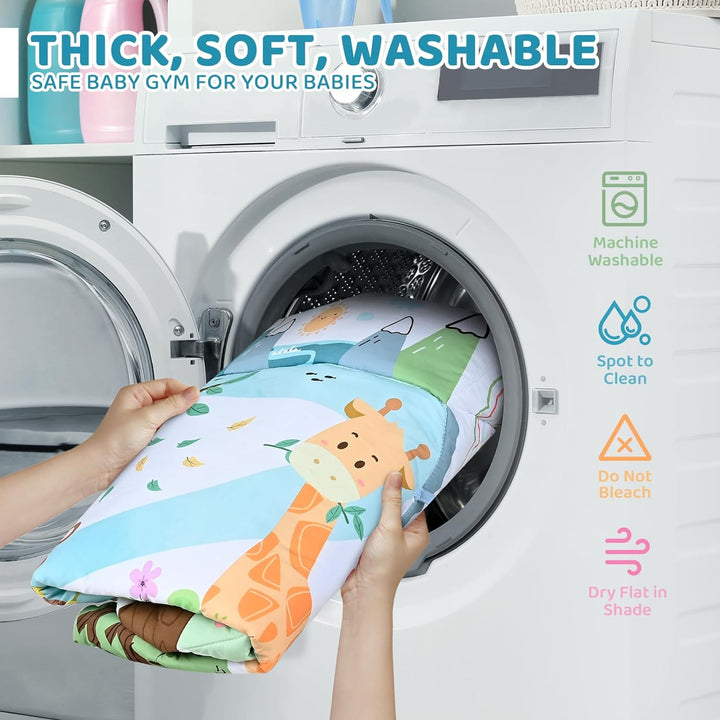 Baby Speelkleed 8-in-1 Multifunctioneel Zacht Ademend Textiel met 6 Afneembare Speeltjes 7