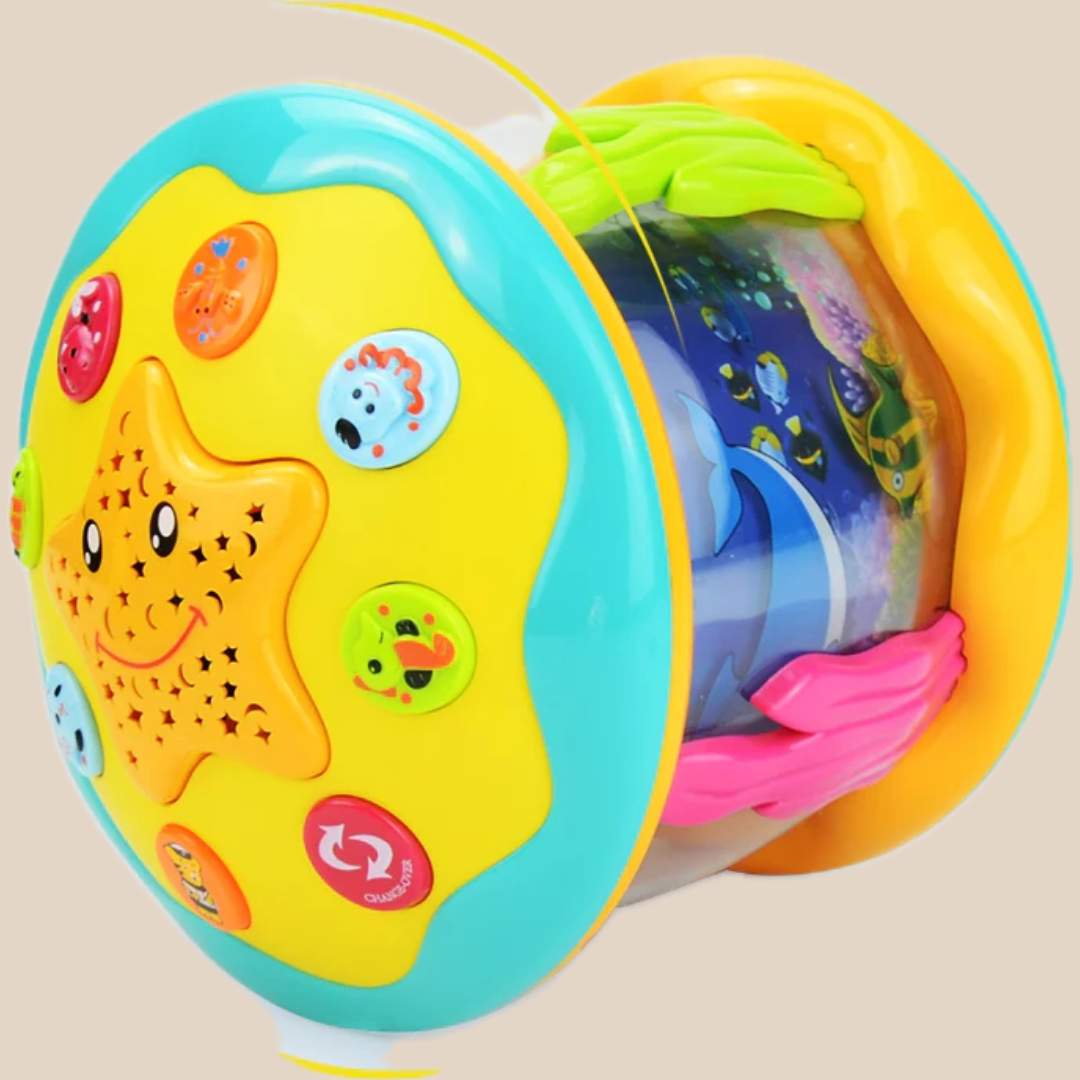 Baby Tummy Time Projector Ocean World Sensory BPA-Free Portable Relaxation Device 0