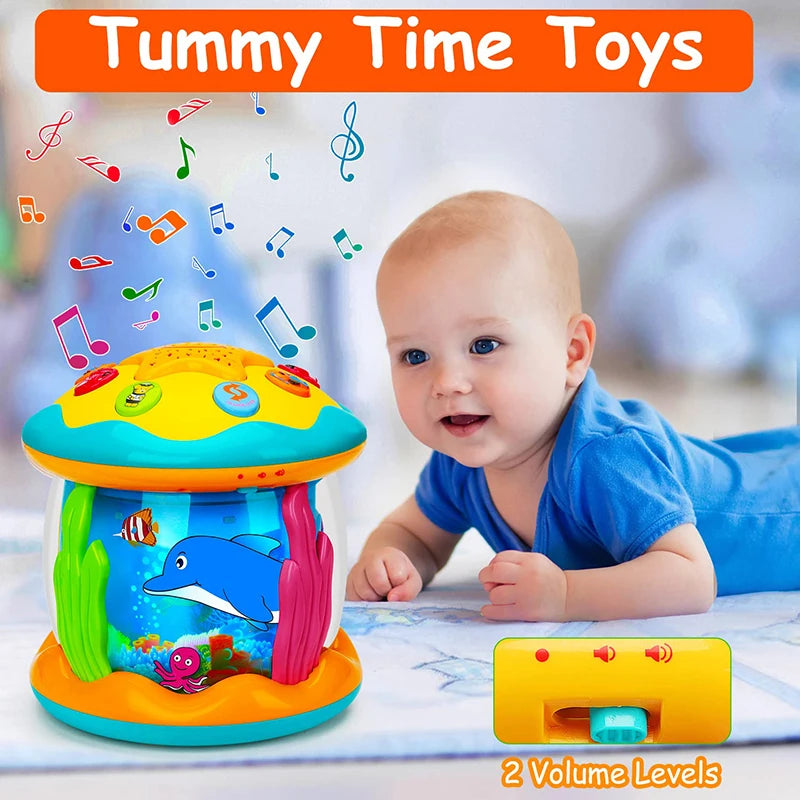 Baby Tummy Time Projector Ocean World Sensory BPA-Free Portable Relaxation Device 2