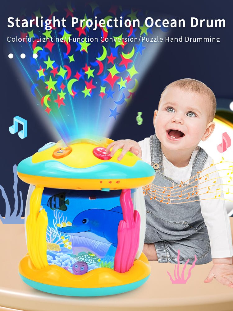 Baby Tummy Time Projector Ocean World Sensory BPA-Free Portable Relaxation Device 3
