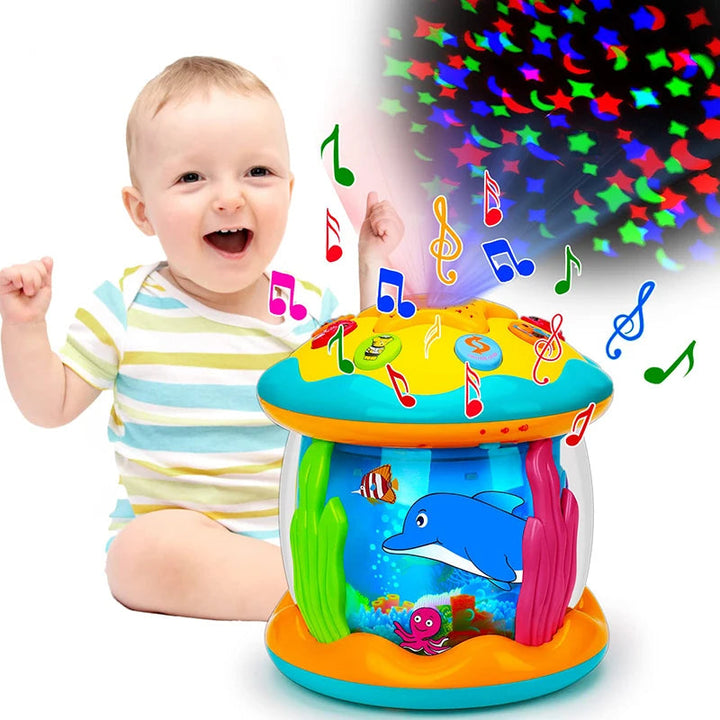 Baby Tummy Time Projector Ocean World Sensory BPA-Free Portable Relaxation Device 5