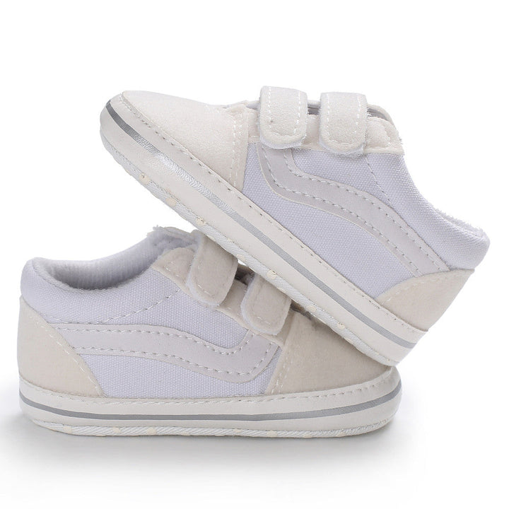 Baby Walking Shoes for Infants 0-1.5 Years – Soft Canvas and Suede Sneakers with Velcro Closure 1