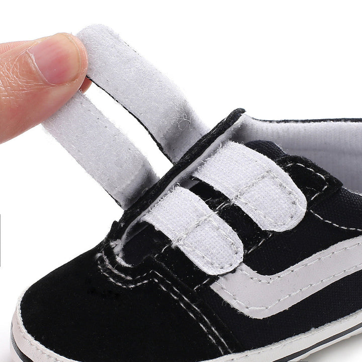 Baby Walking Shoes for Infants 0-1.5 Years – Soft Canvas and Suede Sneakers with Velcro Closure 3