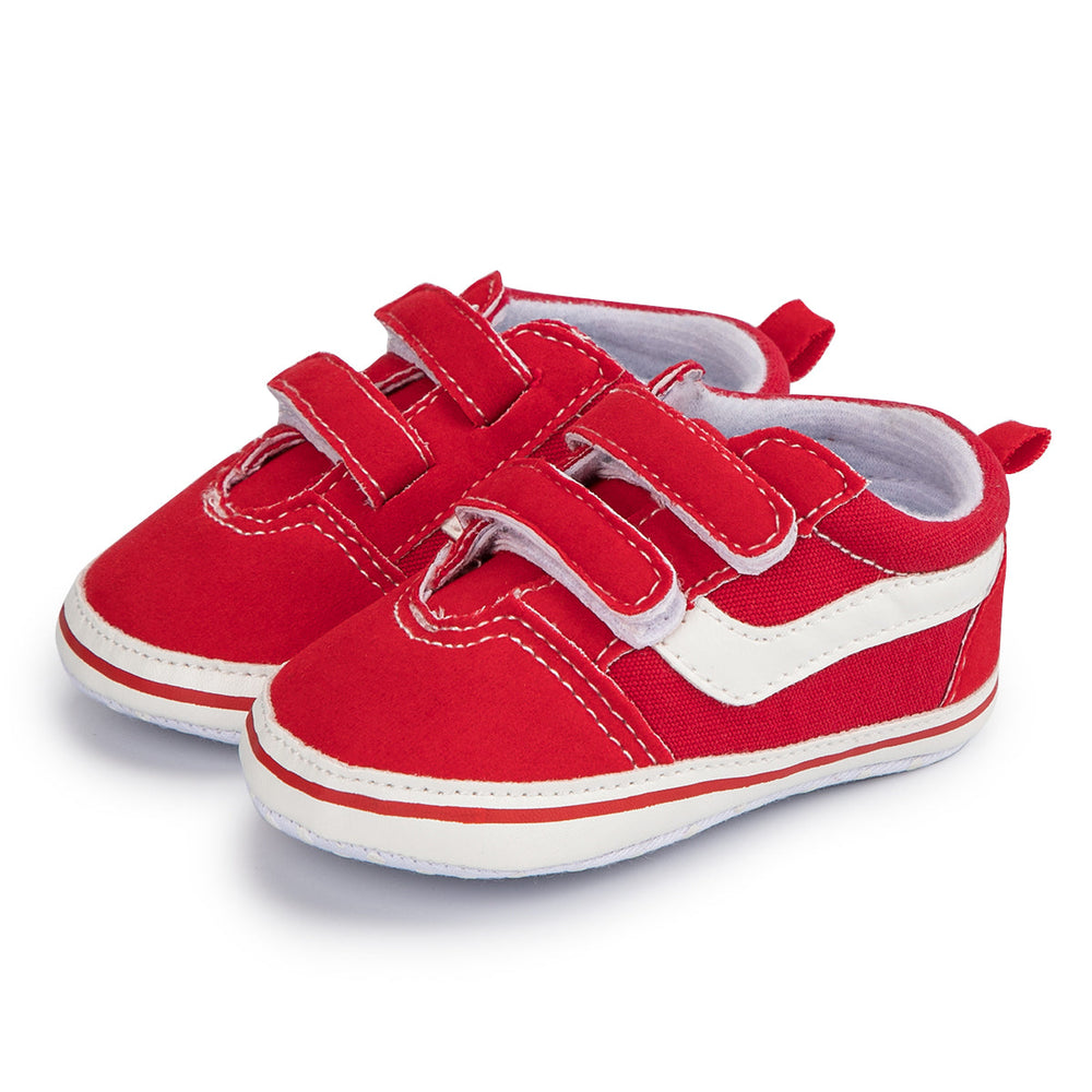 Baby Walking Shoes for Infants 0-1.5 Years – Soft Canvas and Suede Sneakers with Velcro Closure 4