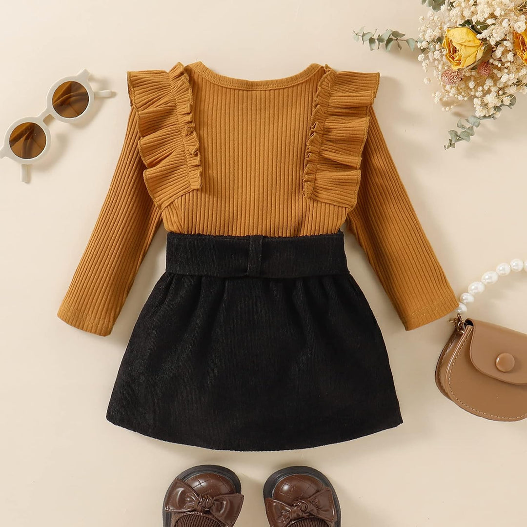 Baby Winter Set – Knitted Turtleneck and Skirt Set 11