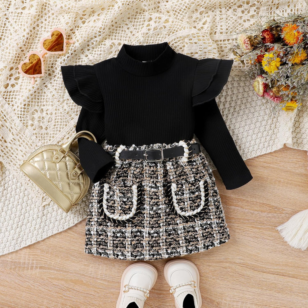 Baby Winter Set – Knitted Turtleneck and Skirt Set 9