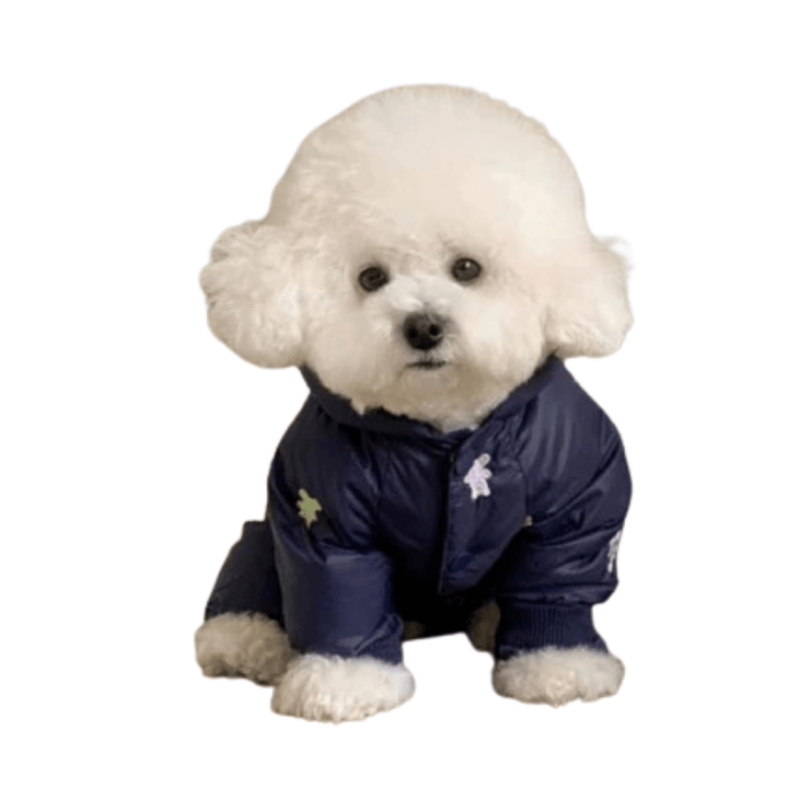 Bear Pattern Jumpsuit Jacket for Small to Medium Dogs – Cozy and Stylish Winter Wear 1
