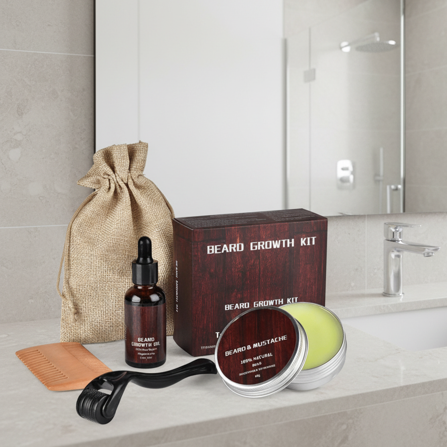 BeardBoost | Premium Nourishing Beard Growth Kit for Stronger Facial Hair 0