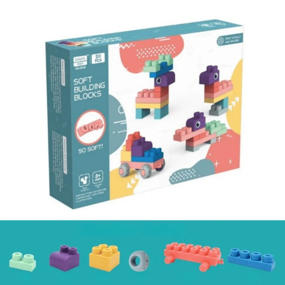 BendiBlocks – Soft stackable building blocks with fun shapes for safe creative play 0