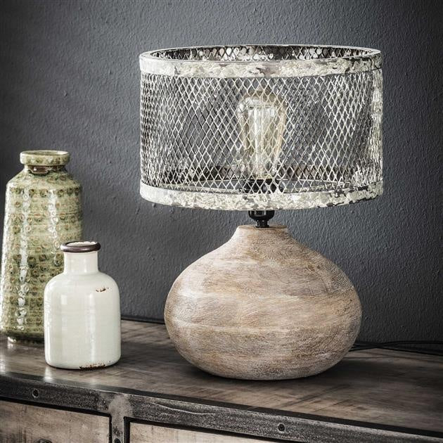 BernadetteLamp - Chic Metal and Wood Table Lamp 2