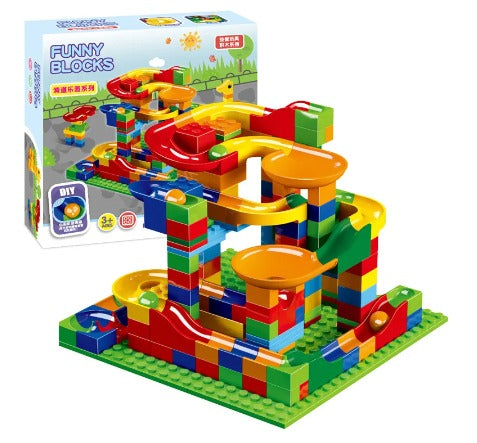 Blocks Knikkerbaan Set met 168 Onderdelen voor Creatief Spel en Motorische Ontwikkeling – Geschikt voor Kinderen vanaf 3 Jaar 2