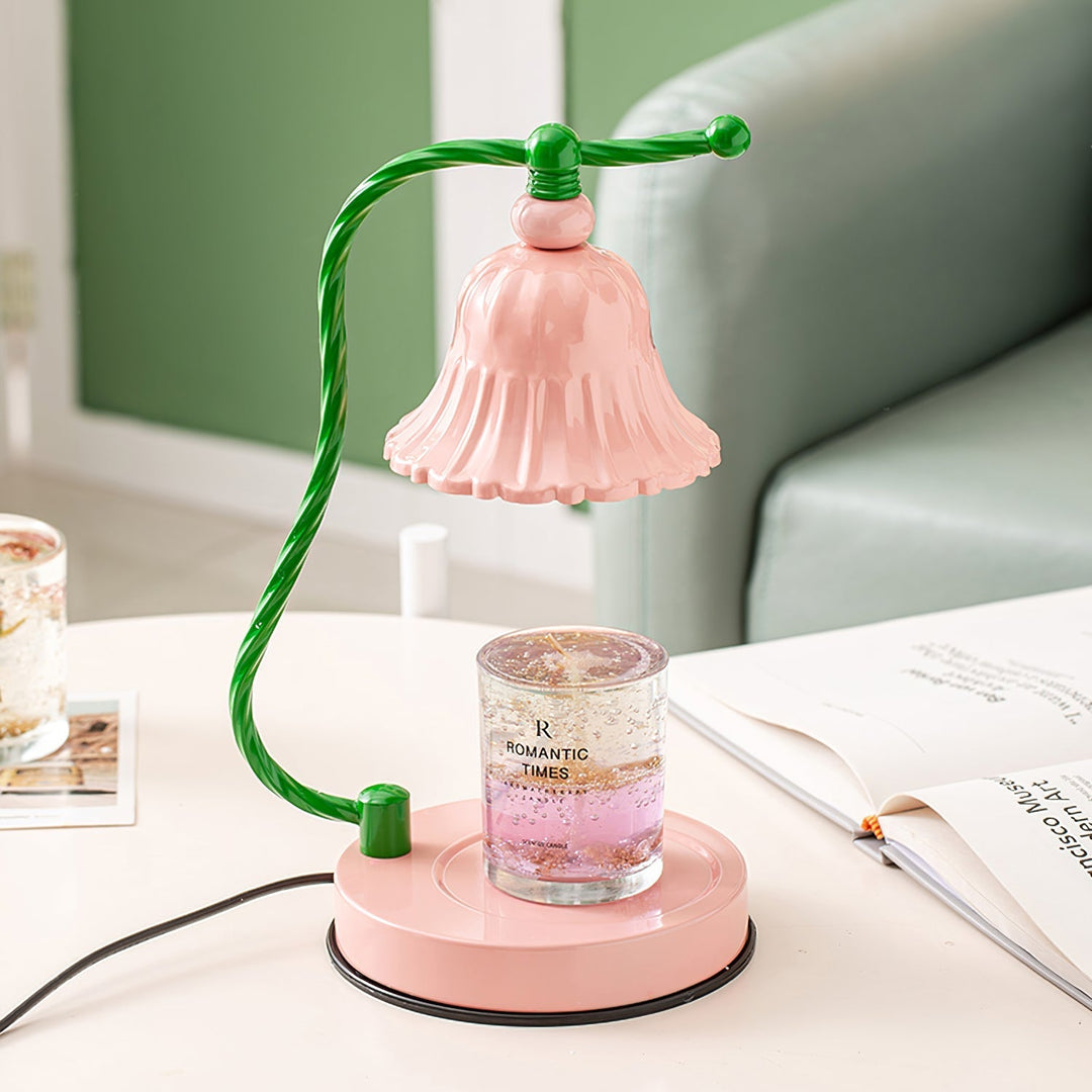 BloomAura – Charming Pink Glass Table Lamp 1