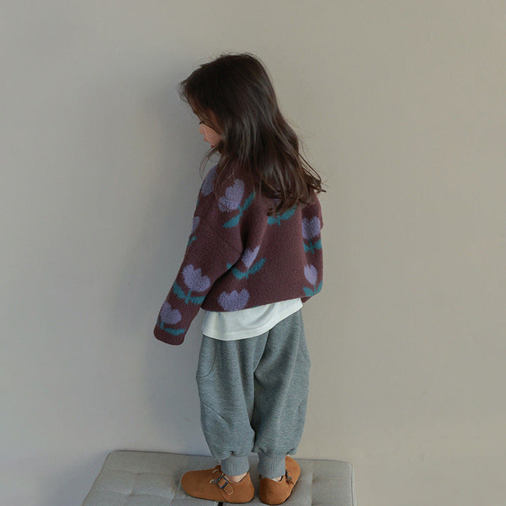 BloomBuddy™ – Sweater with Cheerful Tulip Print – Comfortable Children's Sweater 2