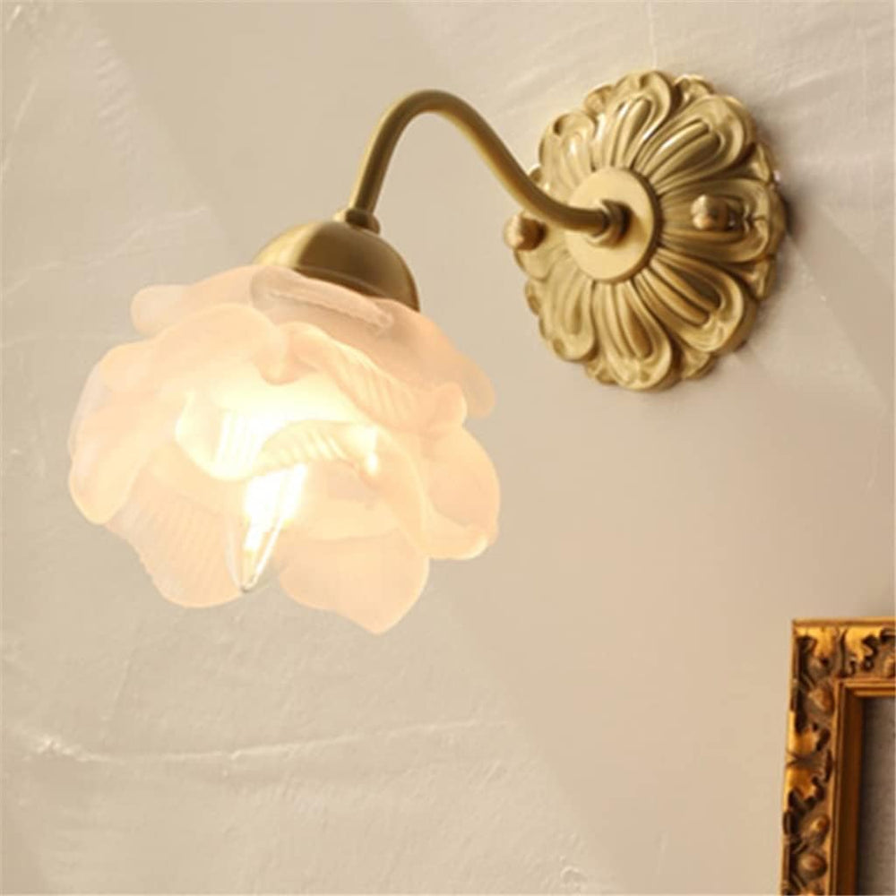BloomLume – Vintage Flower Glass Wall Light 1