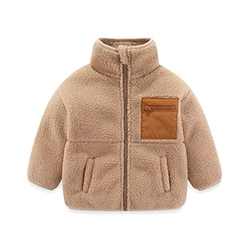 Boys Winter Jacket Warm Fleece Zipper Outerwear for Autumn Winter 6