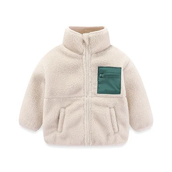 Boys Winter Jacket Warm Fleece Zipper Outerwear for Autumn Winter 7