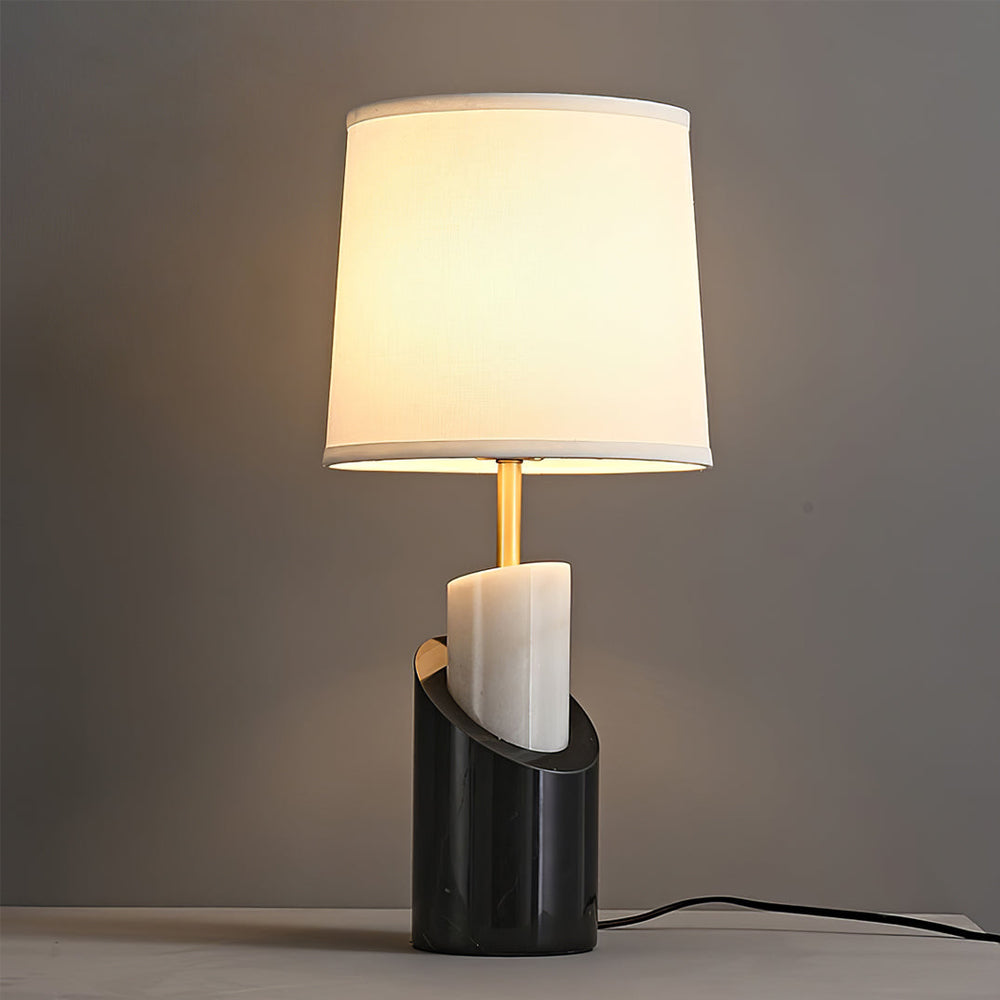 BrassAura – Marble Table Lamp with Luxe Brass Finish 1