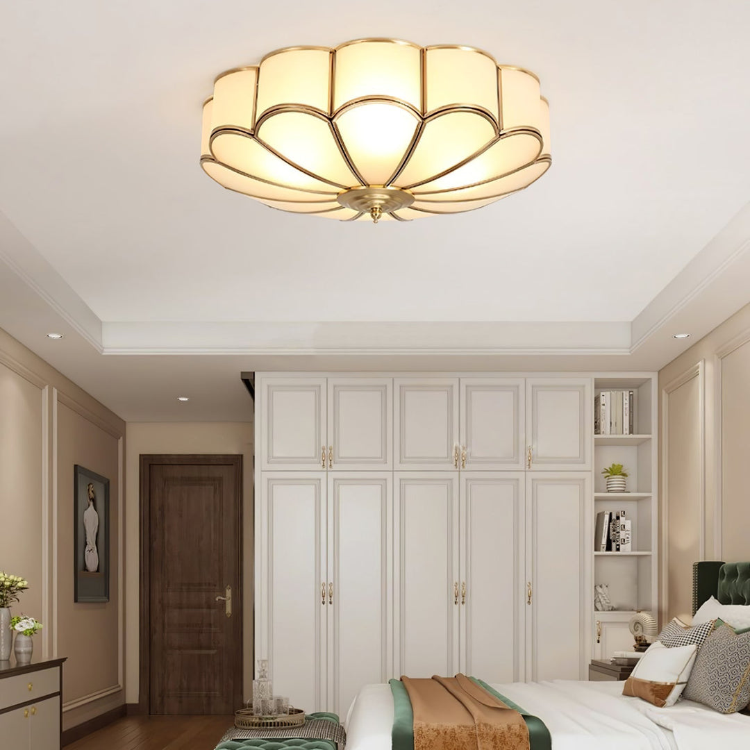 BrassGlow | Elegant Classic Copper Flush Mount Ceiling Light Fixture 5
