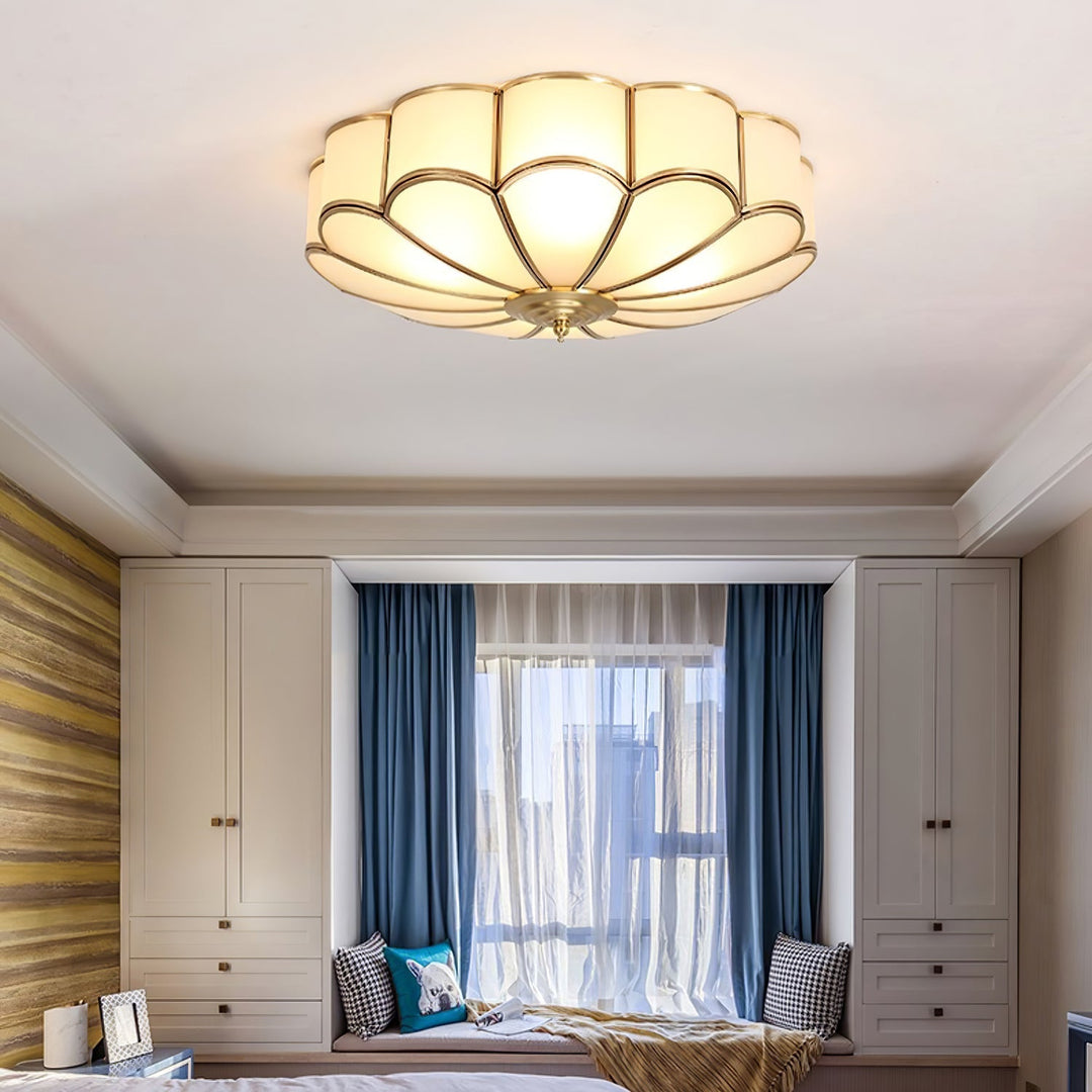 BrassGlow | Elegant Classic Copper Flush Mount Ceiling Light Fixture 6