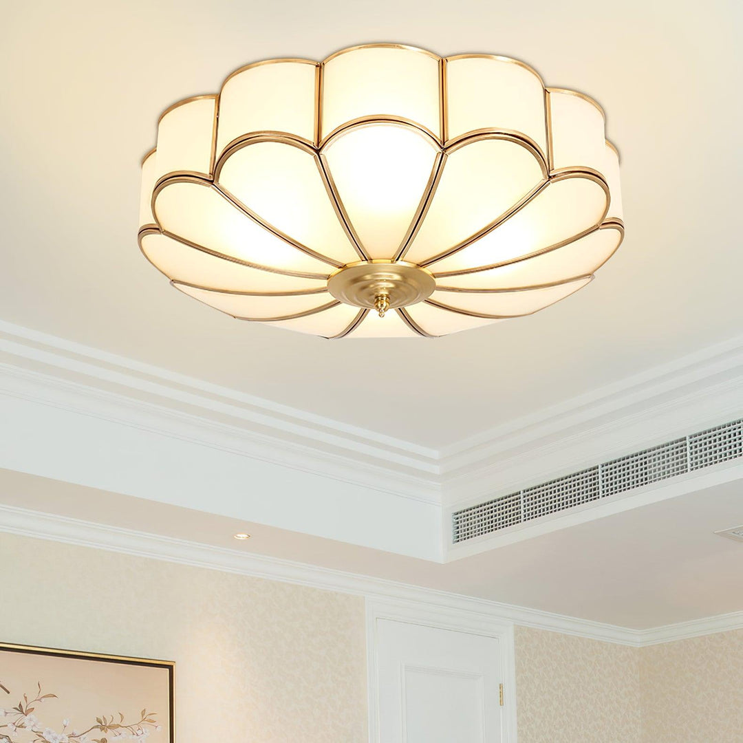 BrassGlow | Elegant Classic Copper Flush Mount Ceiling Light Fixture 8