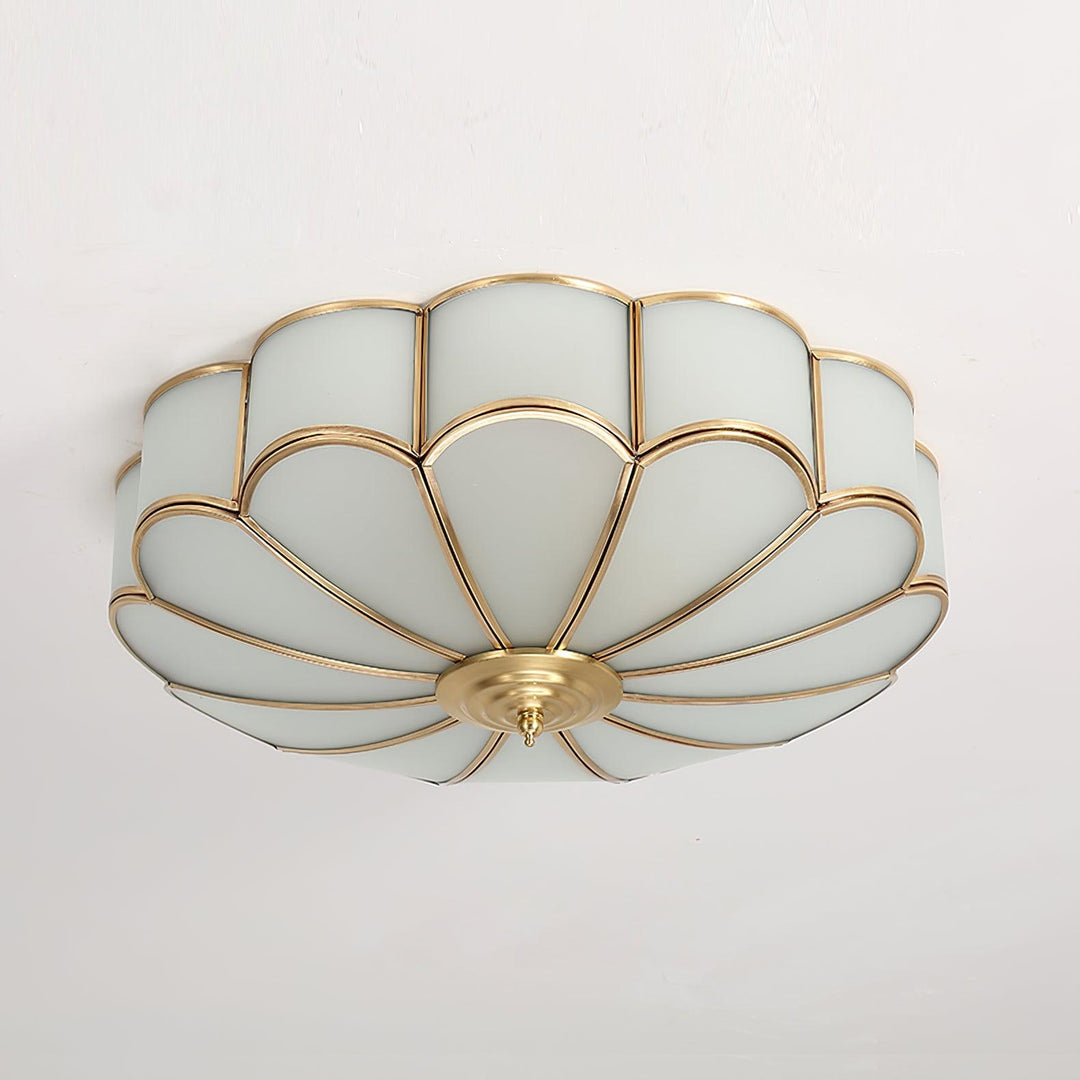 BrassGlow | Elegant Classic Copper Flush Mount Ceiling Light Fixture 9