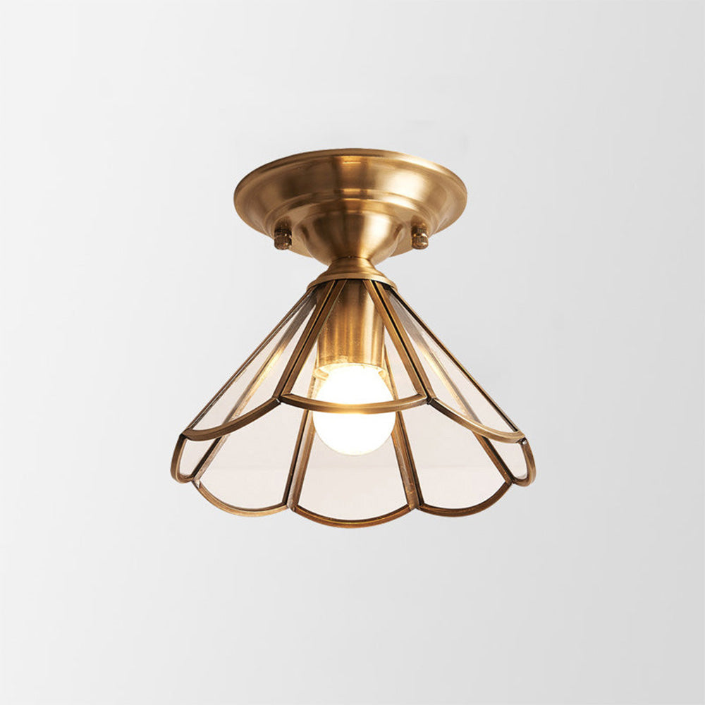 BrassGlow | Elegant Modern Glass Ceiling Light Fixture for Cozy Spaces 4
