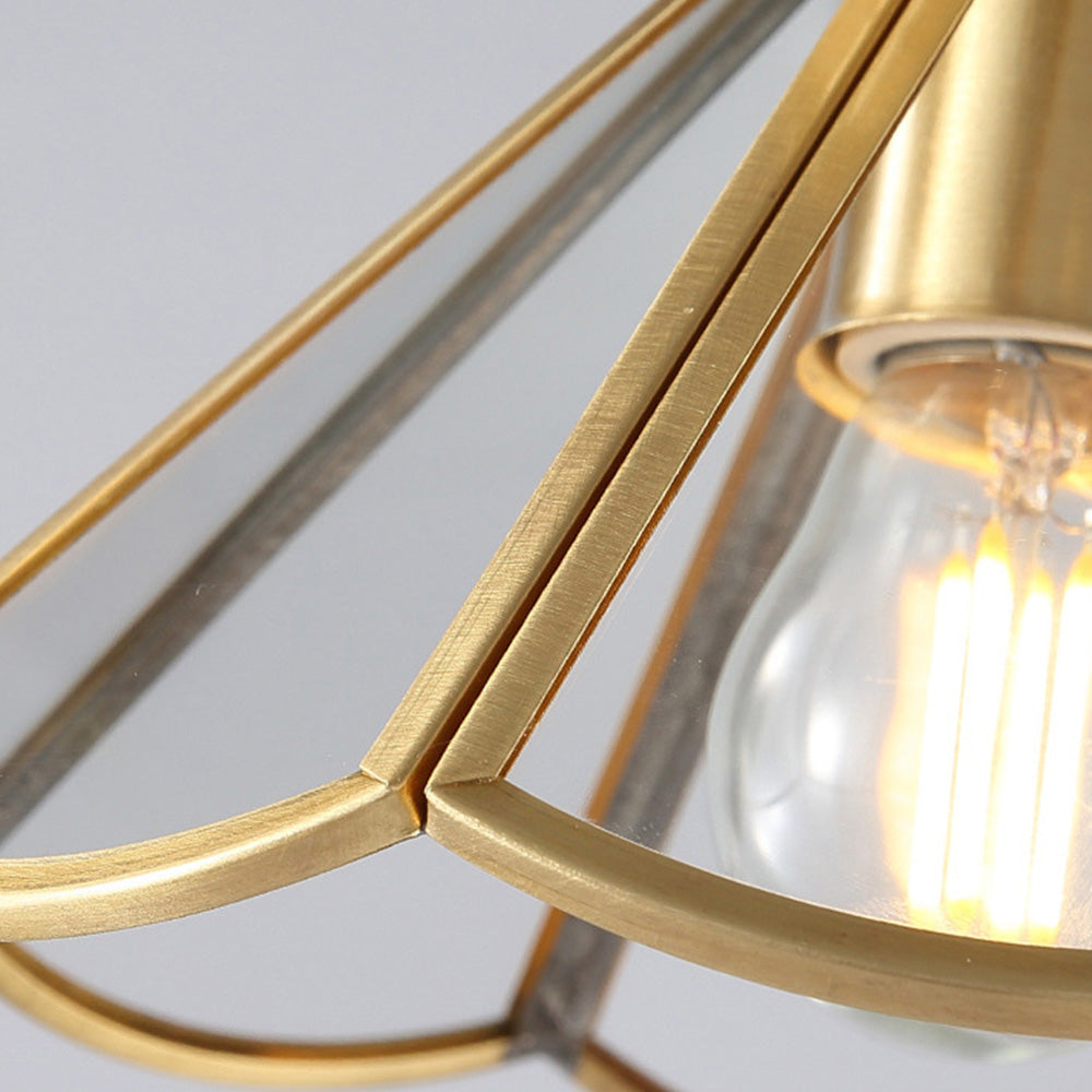 BrassGlow | Elegant Modern Glass Ceiling Light Fixture for Cozy Spaces 8