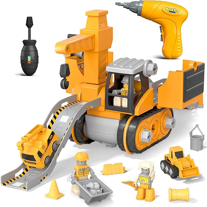 BuildBuddies™ – 3-in-1 Construction Vehicles Playset – Educational Building Fun for Kids 0
